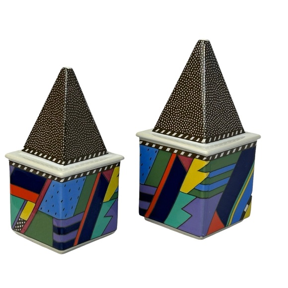 VTG Rosenthal Barbara Brenner METROPOL New Wave Salt & Pepper Shakers HTF - Picture 9 of 9